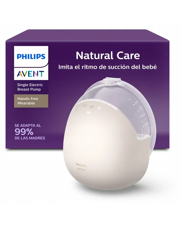 Philips Avent SCF494/11 Natural Care dėvimasis elektrinis pientraukis, 8 stimuliacijos ir 16 nutraukimo lygių, įkraunamas
