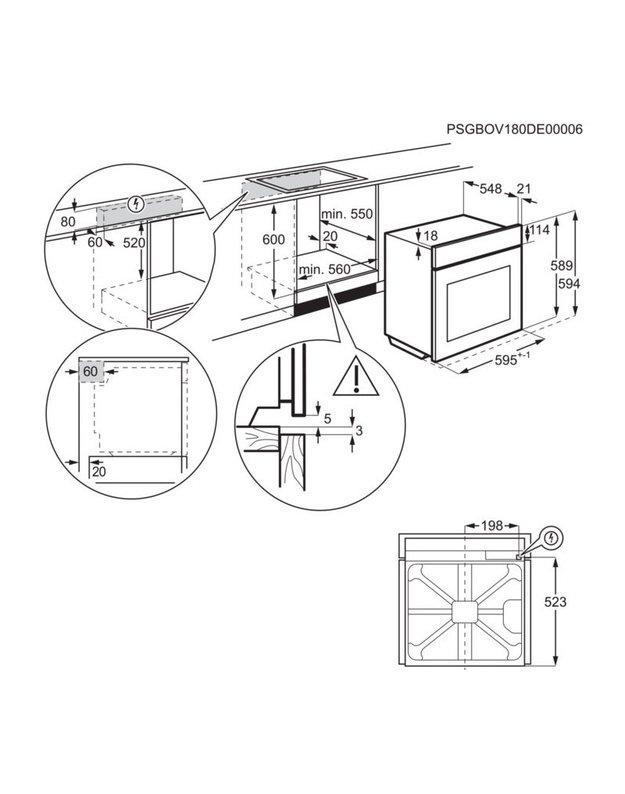 AEG NBE7P631AB 7000 MealAssist įmontuojama orkaitė, 71 l, pirolizė, maisto termometras, Wi-Fi, A++