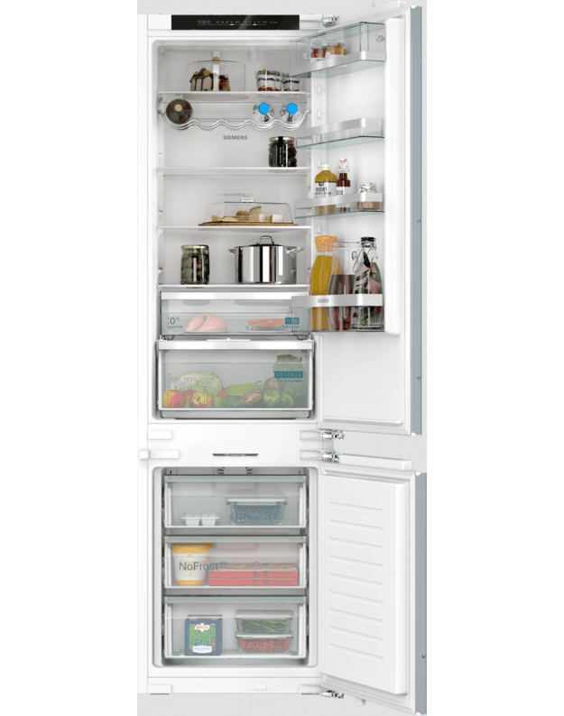 Siemens KI96NADC0 iQ500 įmontuojamas šaldytuvas-šaldiklis, 290 l, hyperFresh 0 °C, noFrost, C klasė