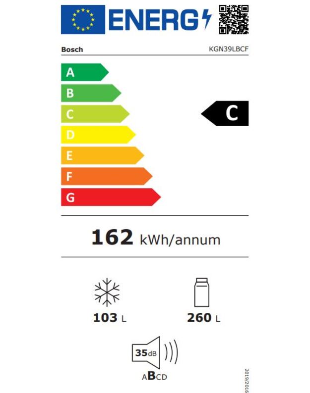 Šaldytuvas Bosch KGN392XCF 2