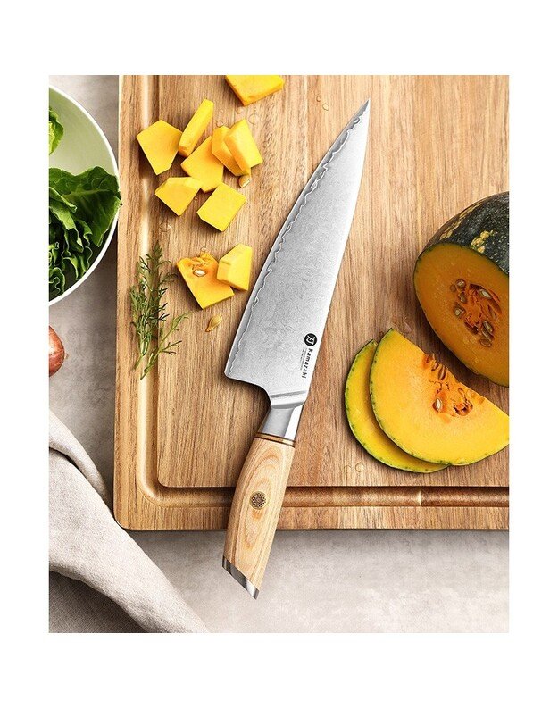 Trijų sluoksnių nerūdijančio plieno peilis Kamazaki Chef Knife KZ41KN, 22 cm, NEMOKAMAS PRISTATYMAS! 5