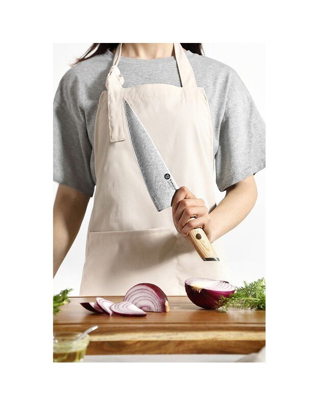 Trijų sluoksnių nerūdijančio plieno peilis Kamazaki Chef Knife KZ41KN, 22 cm, NEMOKAMAS PRISTATYMAS! 1