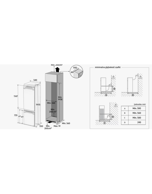 Šaldytuvas Samsung BRB80F30ADS0EO 1