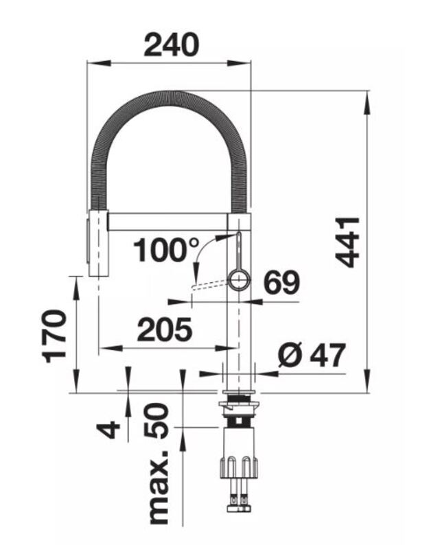 Maišytuvas BLANCO CULINA-S II Mini Juodas matinis, 527468 1