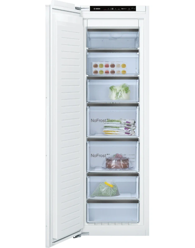 Bosch GIN81HCE0 Serie 8 įmontuojamas šaldiklis, 212 l, NoFrost, Home Connect, 177 cm