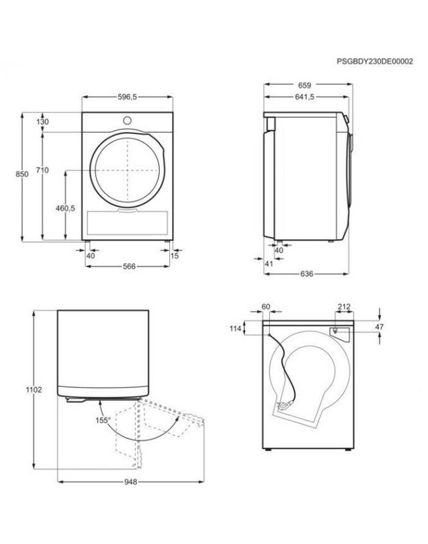 Electrolux EW7D394UCE 700 DelicateCare džiovyklė su šilumos siurbliu, 9 kg, C klasė, 63 dB