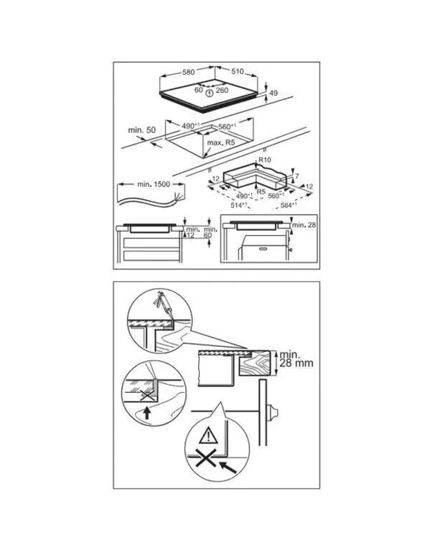 AEG TI64IB10IZ 7000 SenseBoil® SaphirMatt® indukcinė kaitlentė, 60 cm, 4 kaitvietės, Bridge, Hob2Hood®, PowerBoost