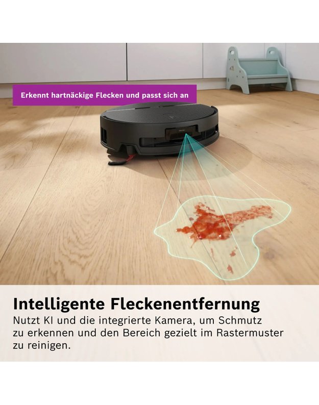 Bosch BCR2P2BXAB Spotless 2 Advanced+ robotas siurblys, 30 000 Pa, plovimo funkcija, Dry-Wet stotelė, Home Connect