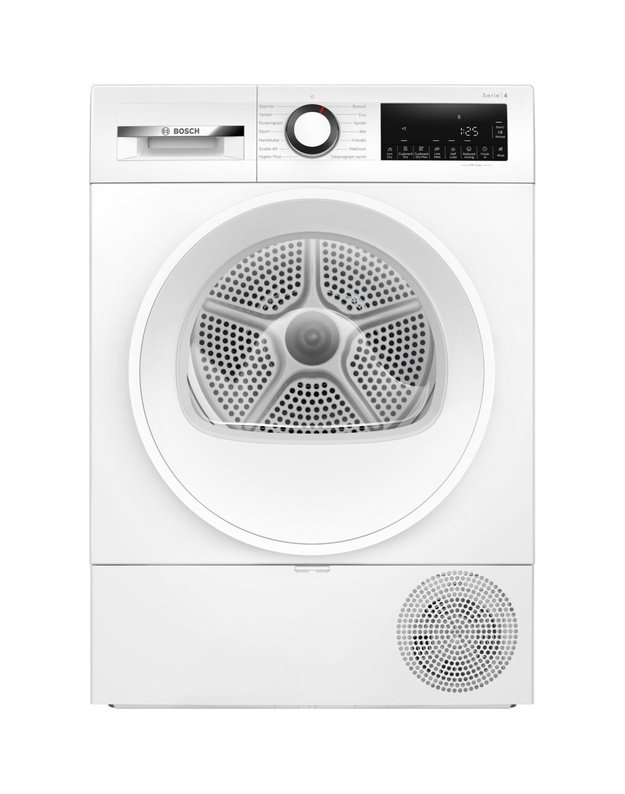 Bosch WQA24301SN Serie 4 džiovyklė su šilumos siurbliu, 8 kg, AutoDry, 40 min. programa, C klasė