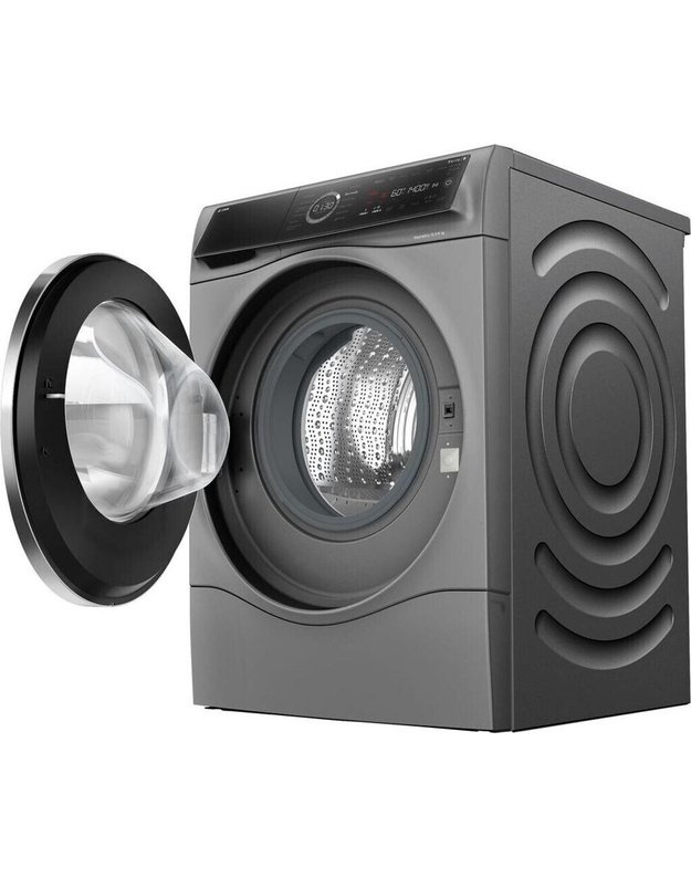 Bosch WNC254AS0 Serie 8 skalbyklė-džiovyklė, 10,5/6 kg, 1400 aps./min., i-DOS, Iron Assist, Home Connect, pilka