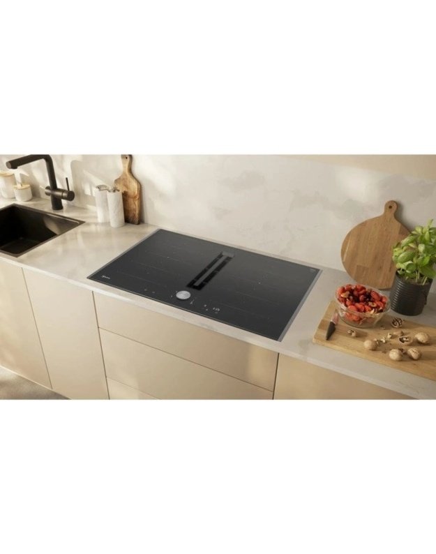 NEFF V68TTX4L0 N 90 indukcinė kaitlentė su integruotu gartraukiu, 80 cm, Flex Induction, Twist Pad, Home Connect, B klasė