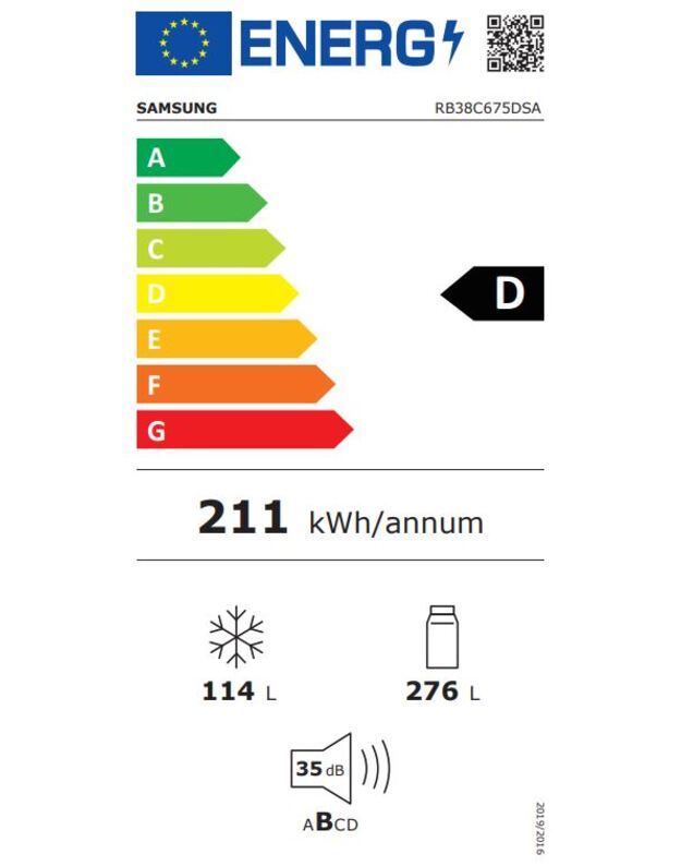 Šaldytuvas Samsung RB38C675DSA 2