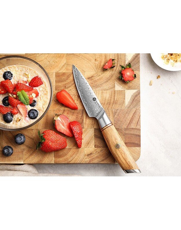 Damasko plieno peilis Kamazaki Paring Knife KZ40KN, 9 cm, NEMOKAMAS PRISTATYMAS! 1