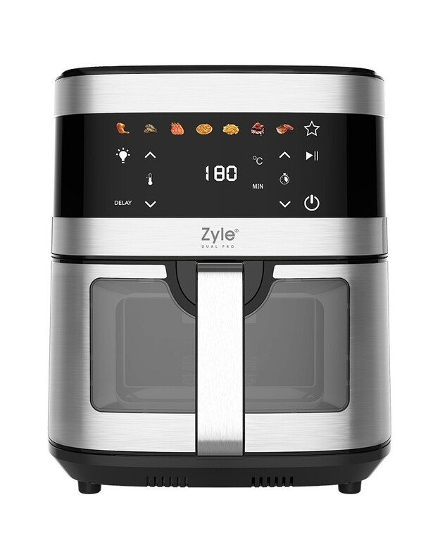 Karšto oro gruzdintuvė Zyle Dual Pro su dvigubu kaitinimo elementu, ZY796AF, 2000 W, 9 l 1