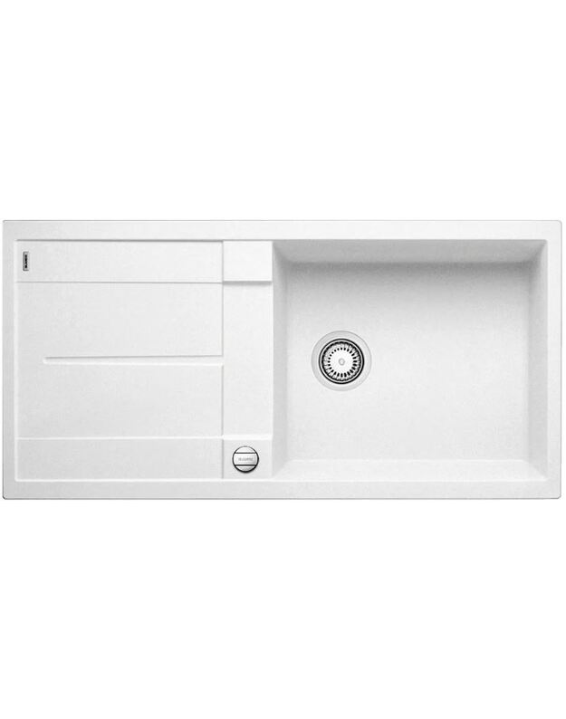  Plautuvės Blanco METRA XL 6 S, balta, 515280, su ekscentriniu ventiliu