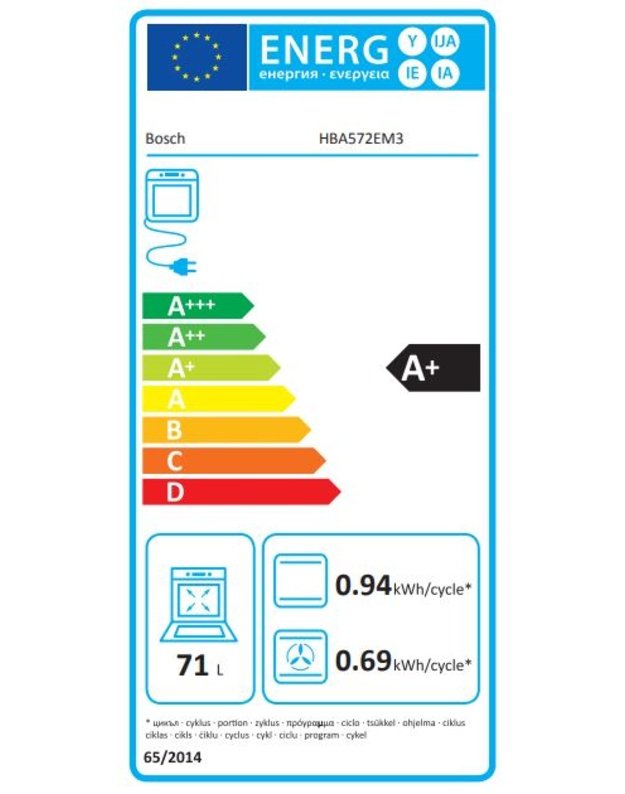 Orkaitė Bosch HBA572EM3