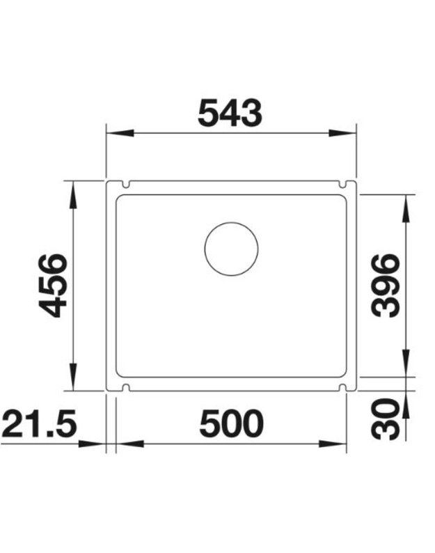 Kereminė plautuvė Blanco SUBLINE 500-U, juoda, 523740