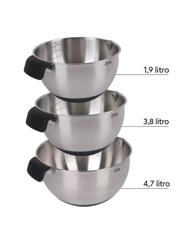 *Metalinių dubenėlių rinkinys ZY191WS