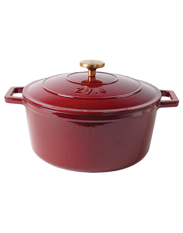 Apvalus emaliuotas ketaus puodas ZY020RKI ,6 l