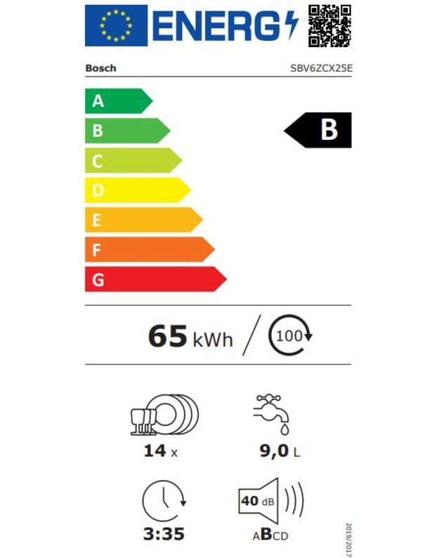 Indaplovė Bosch SBV6ZCX25E