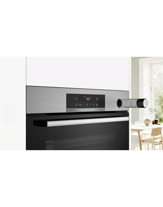 Bosch HRG572ES3 Serie 4 įmontuojama orkaitė su garų funkcija, 71 l, Air Fry, AutoPilot 15, pirolizė, A+