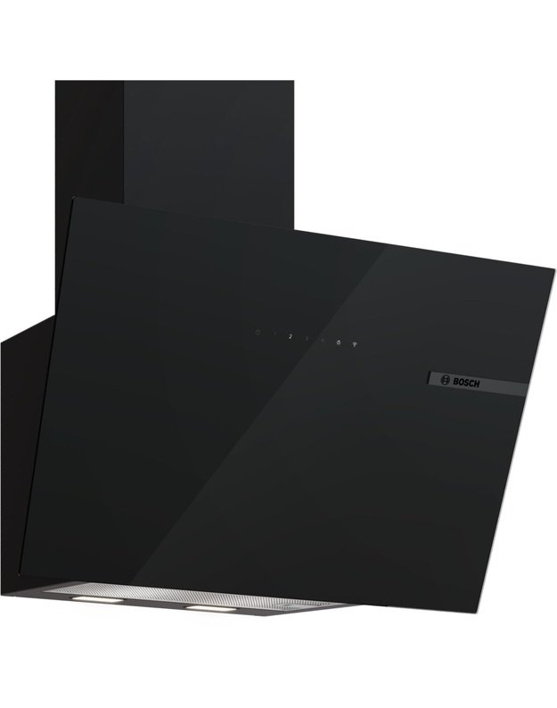 Bosch DWK67PN61 Serie 6 sieninis gartraukis, 60 cm, 768 m³/h, A+ klasė, SilentPowerDrive, juodas stiklas
