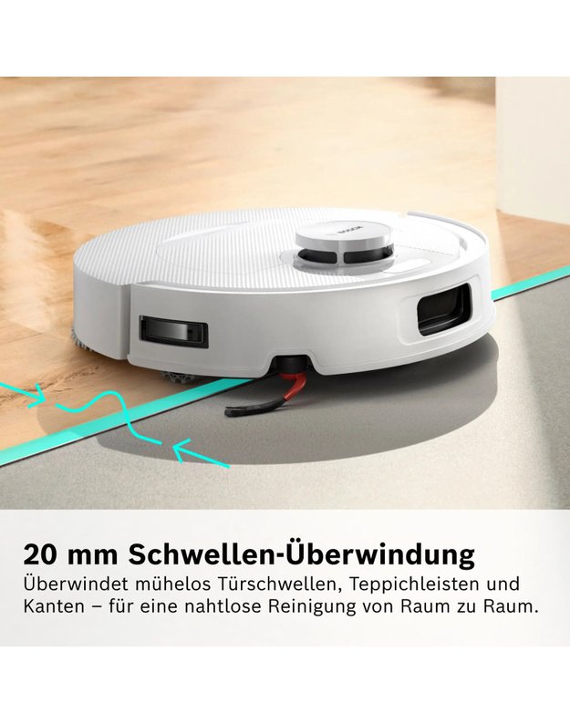 Bosch BCR2S1WAB Spotless 2 robotas siurblys, 25 000 Pa, grindų plovimas, Wet & Dry stotelė, Home Connect