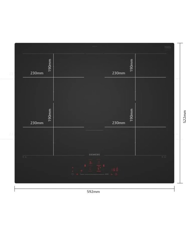 Siemens EX61AHYC1E iQ700 Matt Edition indukcinė kaitlentė, 60 cm, flexInduction Plus, fryingSensor Pro, Home Connect