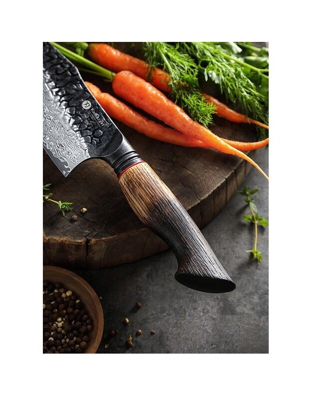 Damasko plieno peilis Kamazaki Chef Knife, KZ50KN, 22 cm, NEMOKAMAS PRISTATYMAS! 2