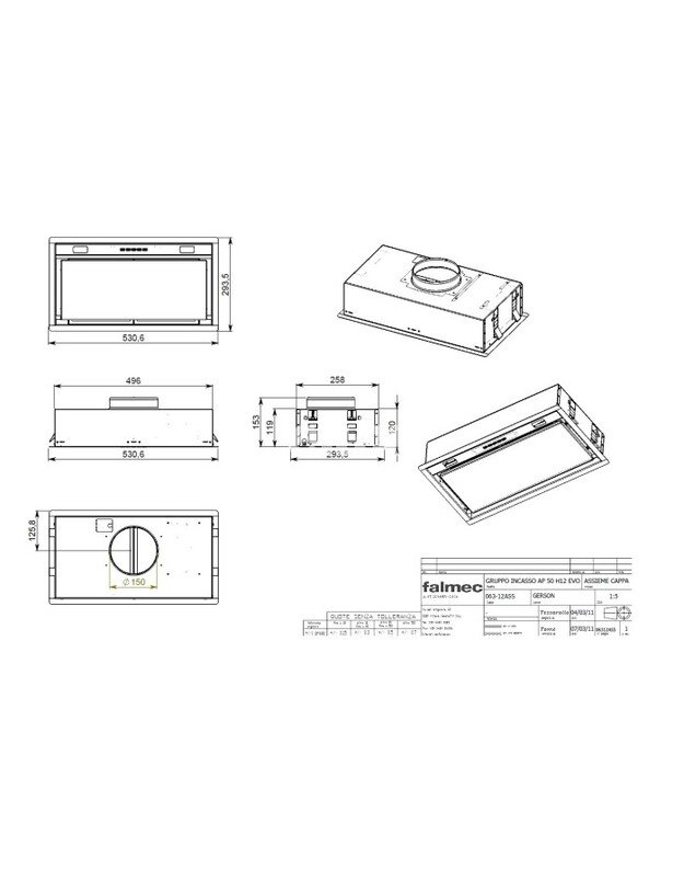 Falmec GRUPPO INCASSO PLUS, be variklio 1