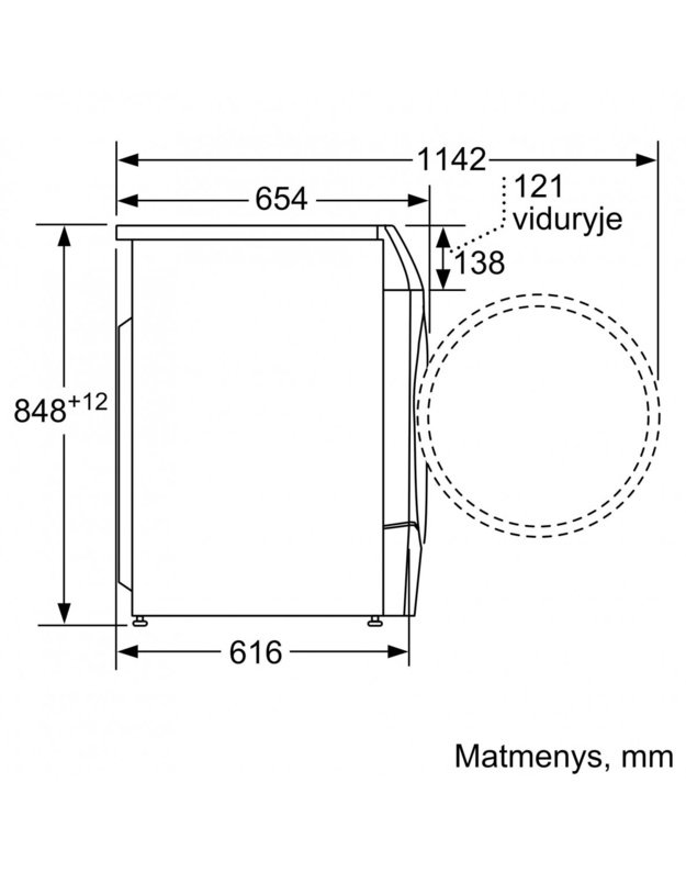 Skalbimo mašina su džiovinimu Bosch WNC254A0SN