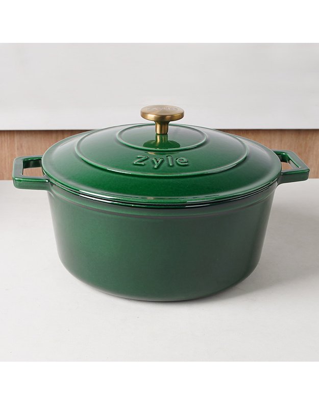 Apvalus emaliuotas ketaus puodas ZY020GRKI ,6 l