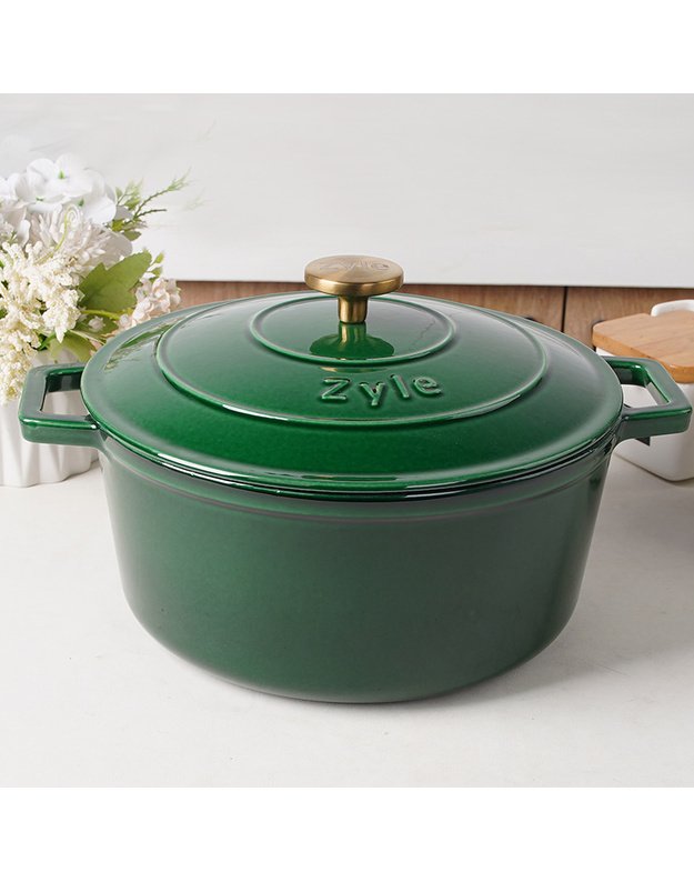 Apvalus emaliuotas ketaus puodas ZY020GRKI ,6 l
