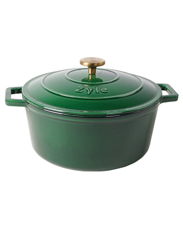 Apvalus emaliuotas ketaus puodas ZY020GRKI ,6 l