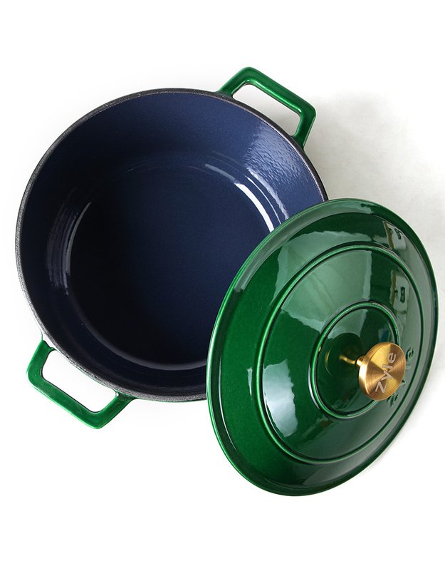 Apvalus emaliuotas ketaus puodas ZY020GRKI ,6 l
