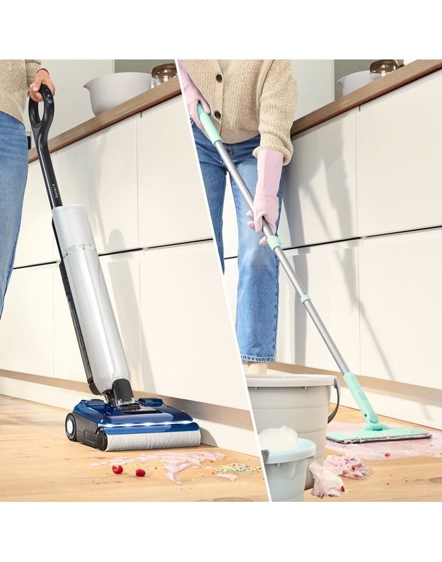 Bosch BHF41WM Serie 4 OneFlow grindų plovimo siurblys, 24 000 Pa, 3 režimai, savaiminis valymas