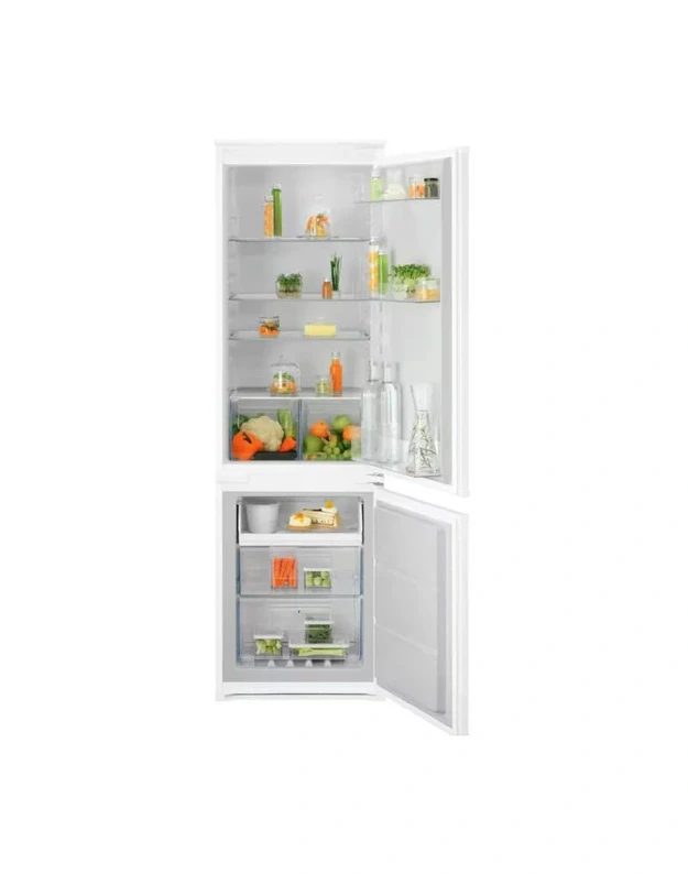 Electrolux LNA7NE18S 700 įmontuojamas šaldytuvas su šaldikliu, 257 l, TwinTech® No Frost, AI CoolAssist®, E klasė, 35 dB
