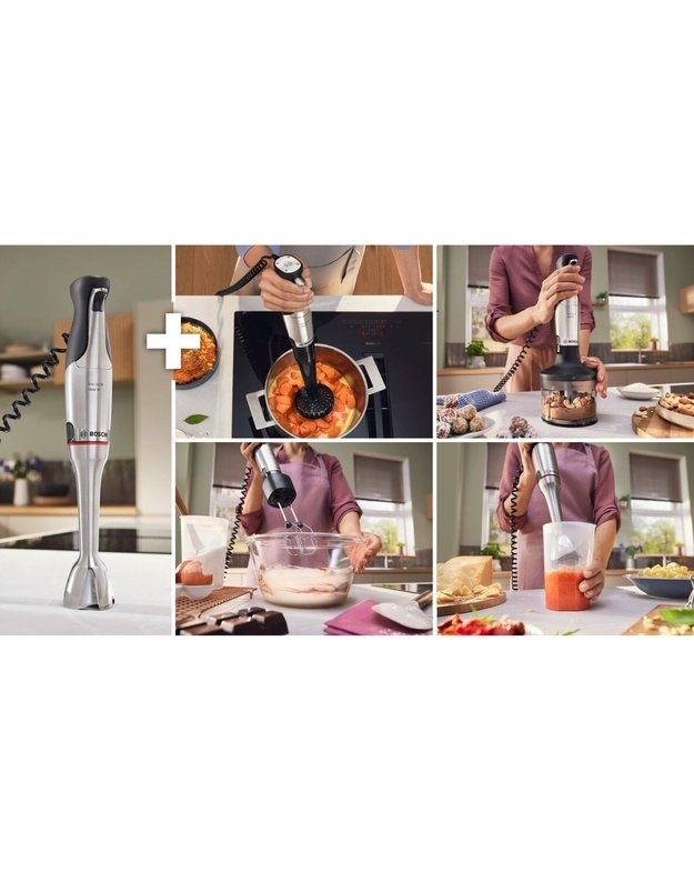 Bosch MSM8M936 Serie 8 ErgoMaster rankinis trintuvas, 1500 W, 6 ašmenys, smulkintuvas, dviguba šluotelė, trintuvė bulvių košei
