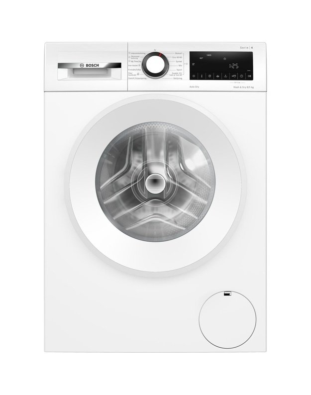 Bosch WNA13400SN Serie 4 skalbyklė-džiovyklė, 8/5 kg, 1400 aps./min., Auto Dry, Iron Assist, Wash & Dry 60