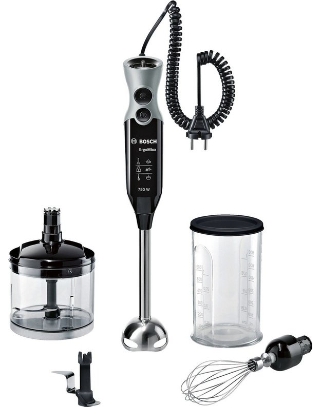 Bosch MSM67170 ErgoMixx rankinis trintuvas, 750 W, 12 greičių + Turbo, smulkintuvas, ledo peilis, plakimo šluotelė