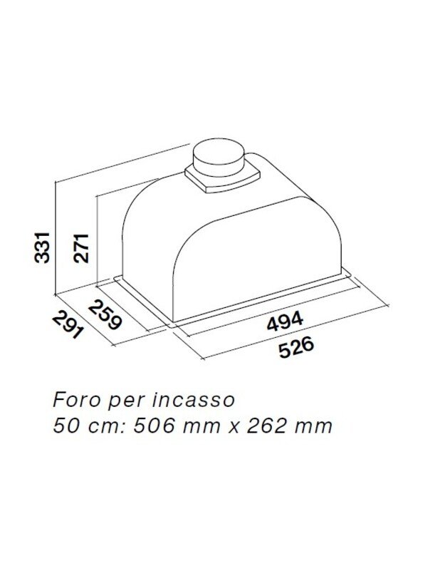 Gartraukiai FALMEC GRUPPO INCASSO EVO 50 PLUS