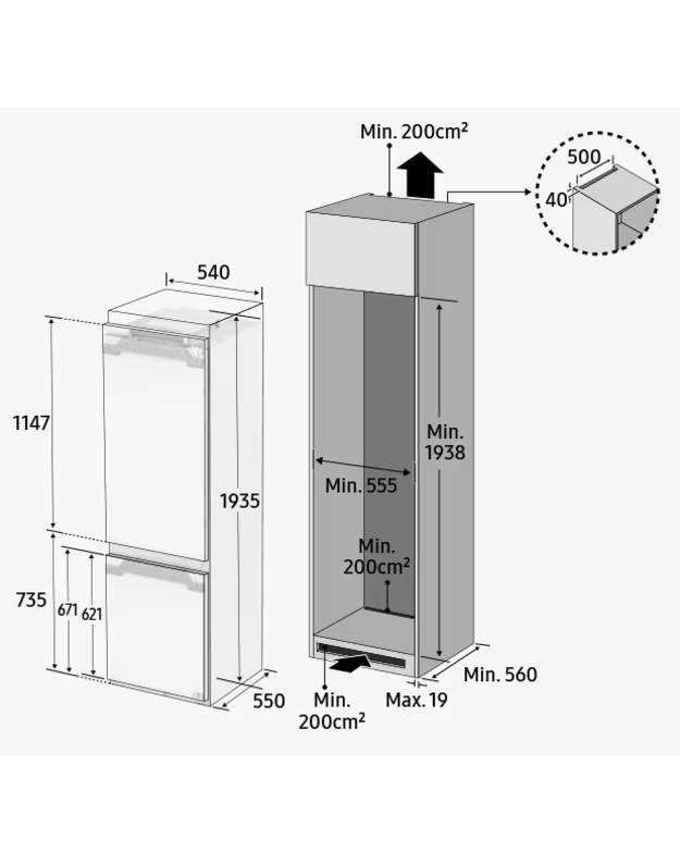 Šaldytuvas Samsung BRB80F30AEF0EO  3