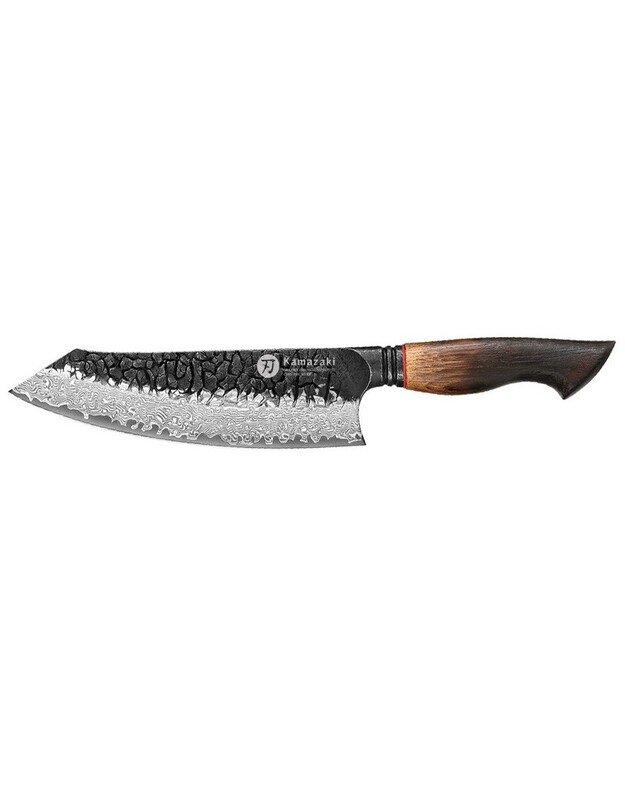 Damasko plieno peilis Kamazaki Santoku Knife, KZ49KN, 19 cm, NEMOKAMAS PRISTATYMAS!
