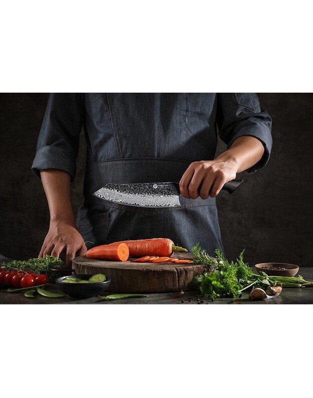 Damasko plieno peilis Kamazaki Santoku Knife, KZ49KN, 19 cm, NEMOKAMAS PRISTATYMAS! 4