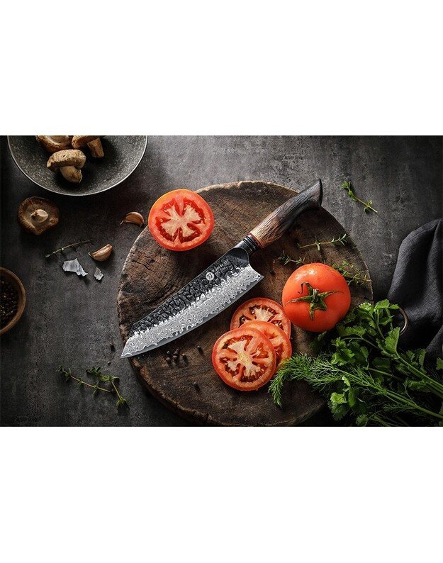 Damasko plieno peilis Kamazaki Santoku Knife, KZ49KN, 19 cm, NEMOKAMAS PRISTATYMAS! 2