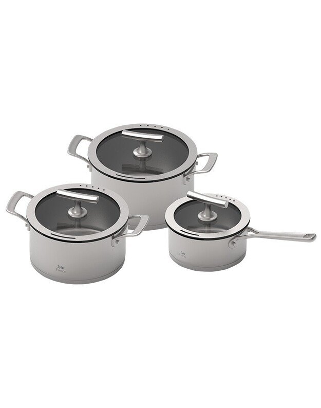 Nerūdijančio plieno puodų rinkinys Zyle Essence ZY1500PS, 3 vnt.