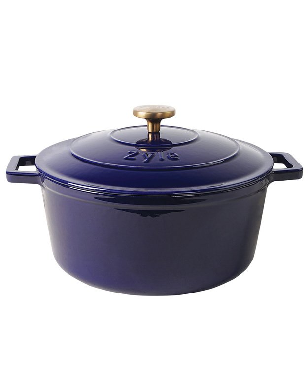 Apvalus emaliuotas ketaus puodas ZY020BLKI ,6 l