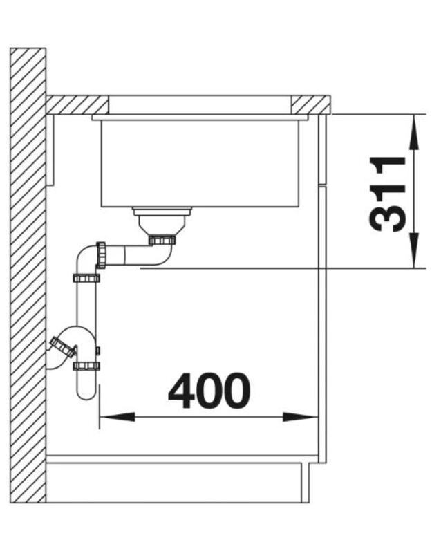 Keraminės plautuvės BLANCO SUBLINE 500-U (skirtingų spalvų)