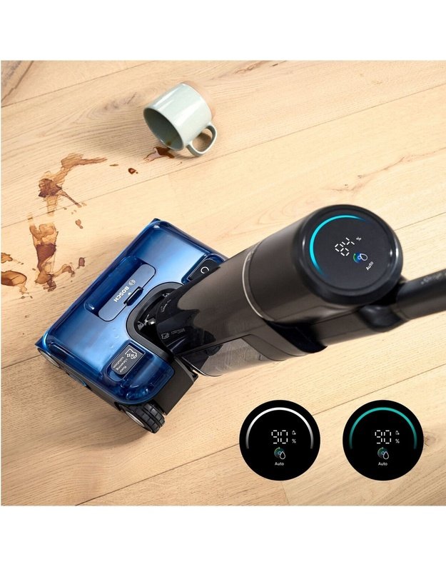 Bosch BHF61BM Serie 6 OneFlow grindų plovimo siurblys, 24 000 Pa, automatinis ploviklio dozavimas, 180° konstrukcija