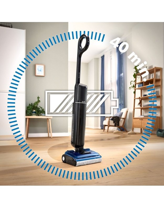 Bosch BHF61BM Serie 6 OneFlow grindų plovimo siurblys, 24 000 Pa, automatinis ploviklio dozavimas, 180° konstrukcija